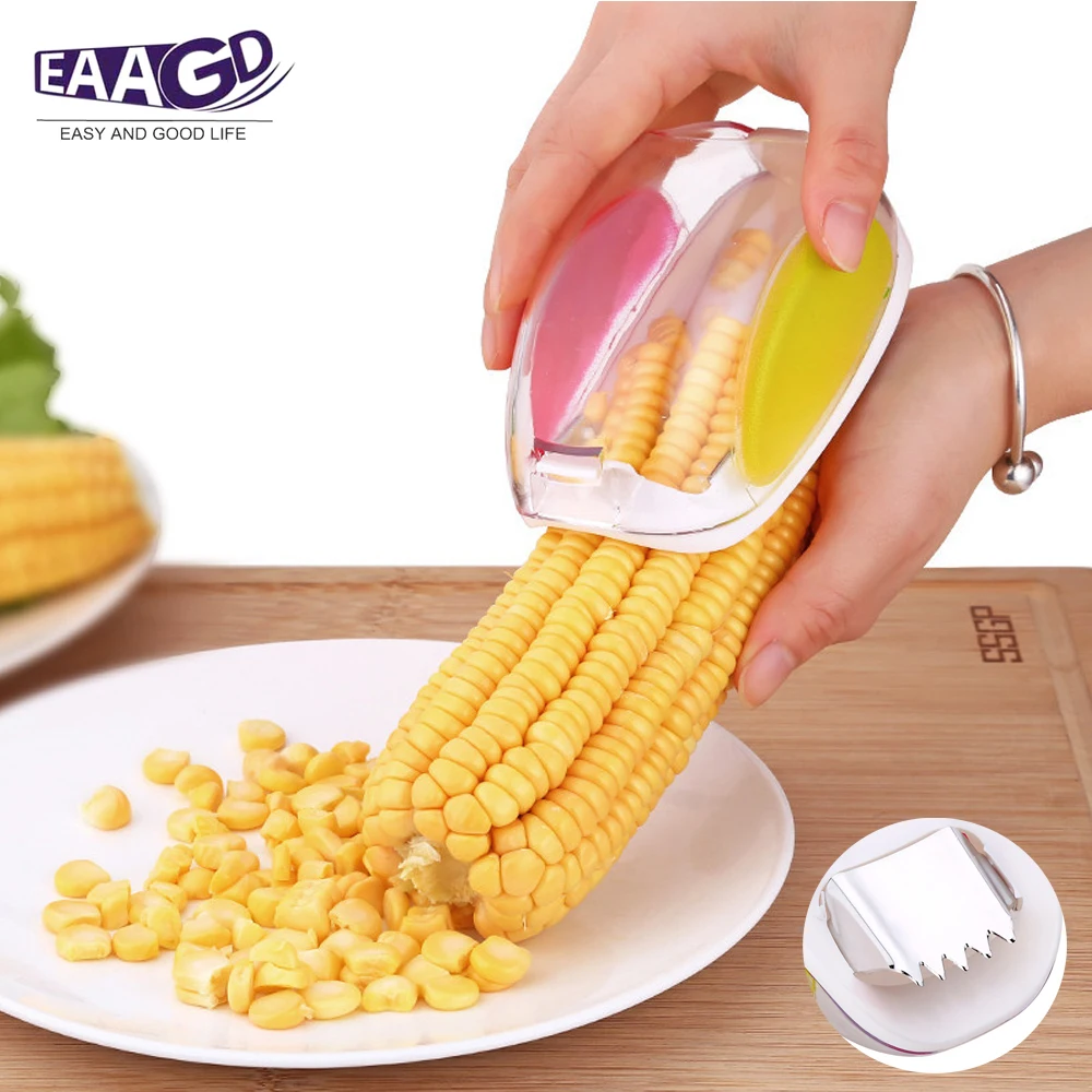 

1Pcs Corn Peeler Cob Remover Fast Shaver Peeler Cutter Tool Manual Grain Separator Practical Kitchen Tools