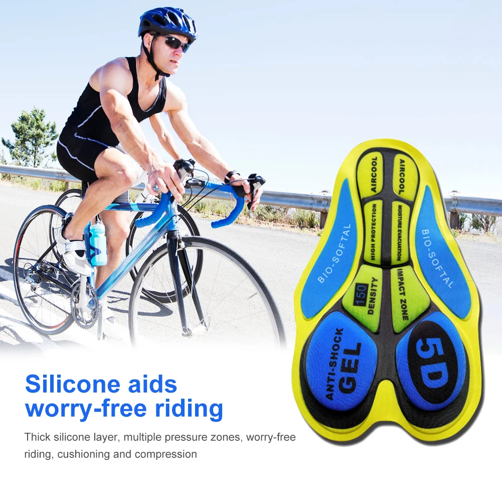 Подушка для велосипедных шорт 5D 20D подушка дышащее нижнее белье дорожных и горных
