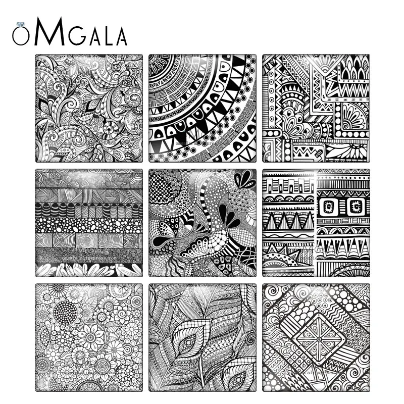 

10 шт., стеклянные кабошоны с плоской задней поверхностью, 12/20/25/30 мм