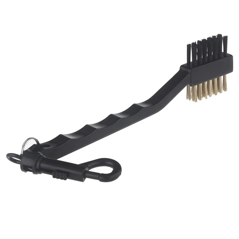 Quality Dual Bristles Golf Club Brush Cleaner Ball 2 Way Cleaning Clip Groove Lightweight Portable | Спорт и развлечения