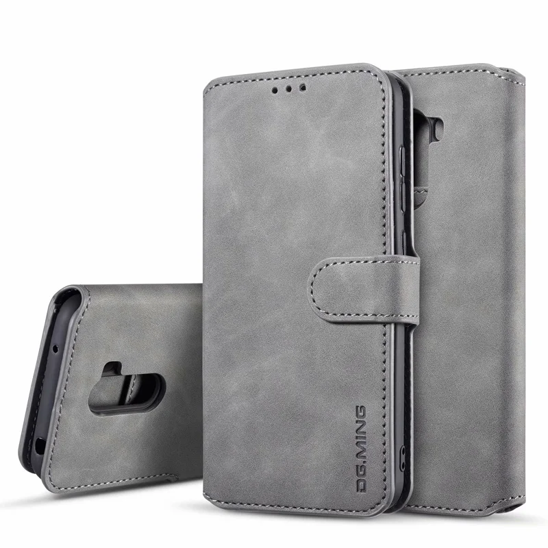 Grey Кожаный чехол-книжка в стиле ретро для Xiaomi mi Pocophone F1 9T Pro Red mi 7A K20 Note 10 8T 8 7 CC9, бумажник с 3 отделениями для карт, чехол Poco Funda - Цвет: Grey
