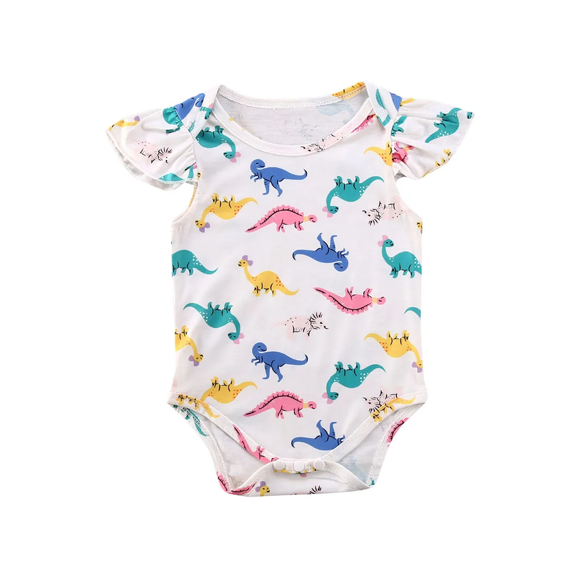 Детский комбинезон без рукавов с рисунком динозавра|Боди для малышек| |