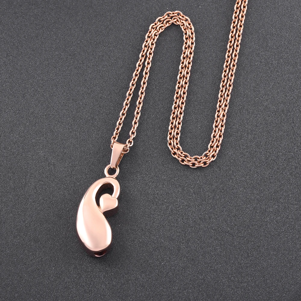 

IJD9840 Teardrop Heart Necklace Stainless Steel Cremation Pendant Ashes Urn Memorial Keepsake For Women Jewellery