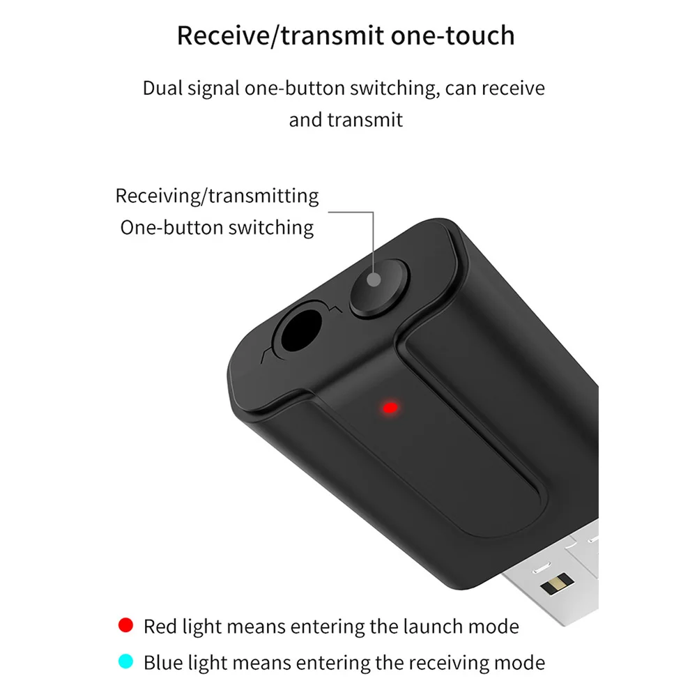 Bluetooth 5 0 аудио приемник передатчик 2в1 RCA 3 мм AUX Jack Hifi стерео USB беспроводной адаптер