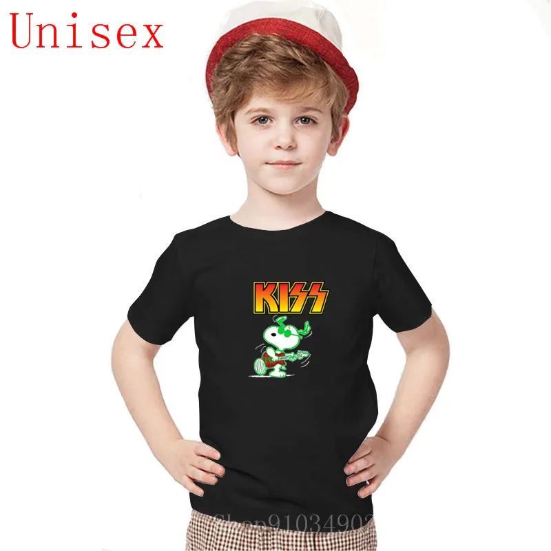 

Футболка с музыкальным изображением группы Kiss, Детская забавная дышащая Высококачественная детская футболка, уникальная модная новая диза...