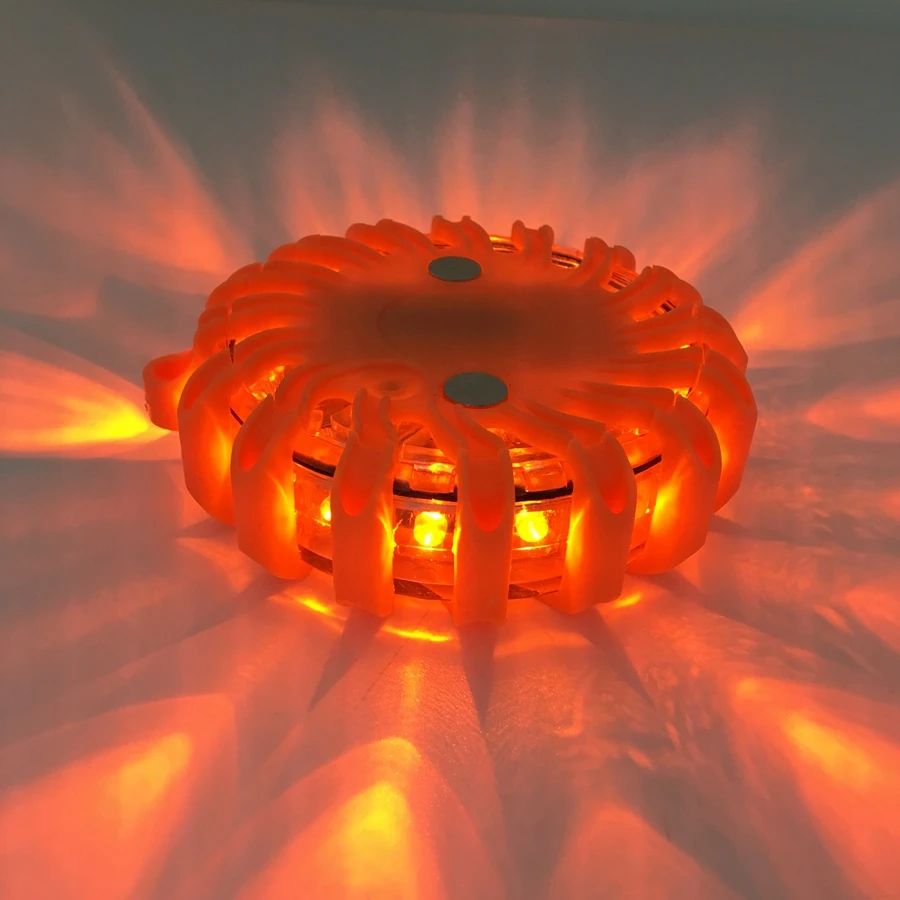 Перезаряжаемый СВЕТОДИОДНЫЙ дорожный предупреждающий светофорный фонарь с 9