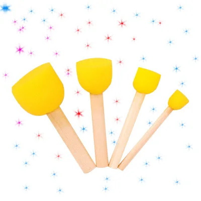 

4/5pcs Kids Sponge Stamp Kits Toddler Flower Drawing Toys for Children Paint Educational Art Craft Creativity Boys Girls Games