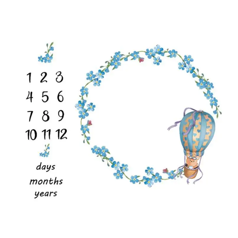 Для малышей на рост одеяло рубеж Фотография новорожденных ткань мультфильм
