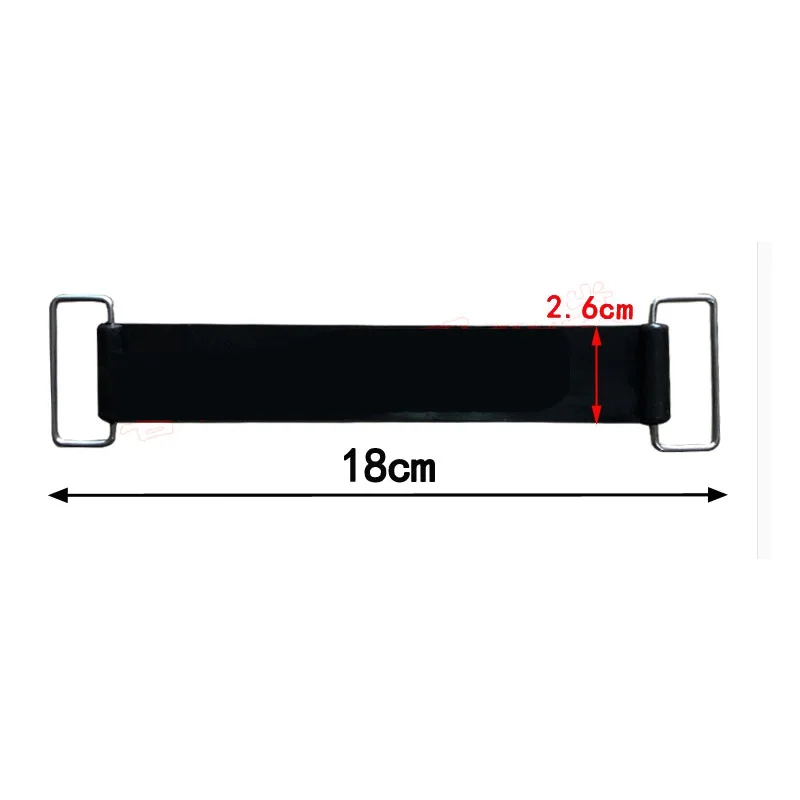 Black 18x2.6cm Мотоциклетная батарея резиновый ремешок черный желтый Прочный фиксированный держатель для GY6 50cc 125 150cc китайский скутер мопед Багги запчасти - Цвет: Black 18x2.6cm