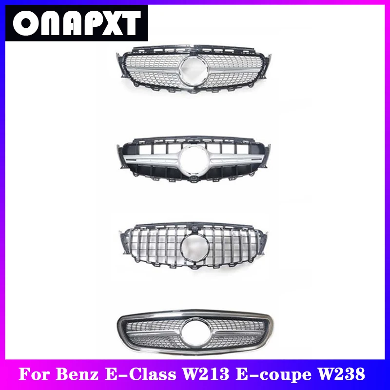 

Car For Mercedes-Benz E class W213 E-Coupe W238 E200 E300 Diamond GT Plastic Front Bumper Grill Center Vertical Bar 2016-2020