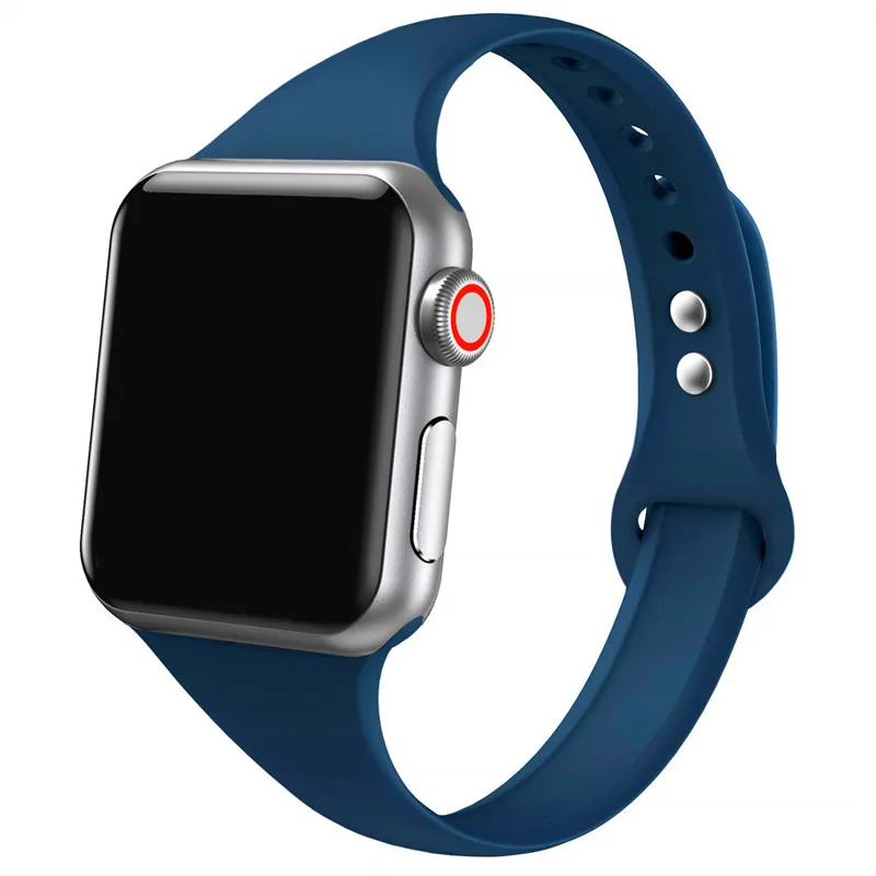 horizon blue 30 Ремешок для apple watch, ремешок для apple watch 5, 4, 3, 2, iWatch, ремешок 42 мм, correa, 38 мм, 44 мм, 40 мм, силиконовый браслет pulseira, ремешок для часов - Цвет ремешка: horizon blue 30