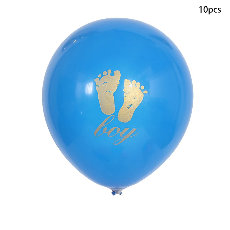 

10 inch Gender Secret Foot Latex Balloon Blue Boy Pink Girl Baby Gender Secret Birthday Party Decoration Latex Balloon