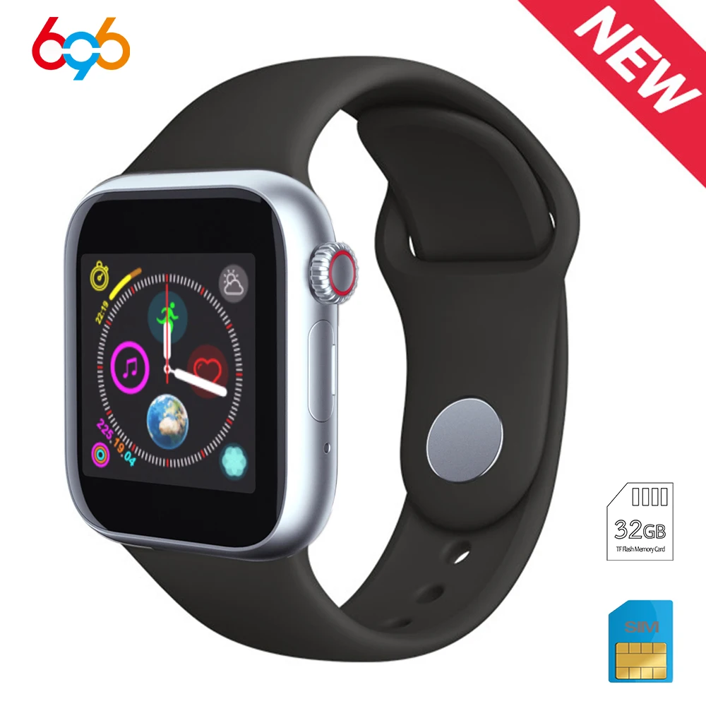 696 Z6 Смарт часы для мужчин Android телефон Apple Watch Поддержка 2G Sim TF карта 2.0MP камера
