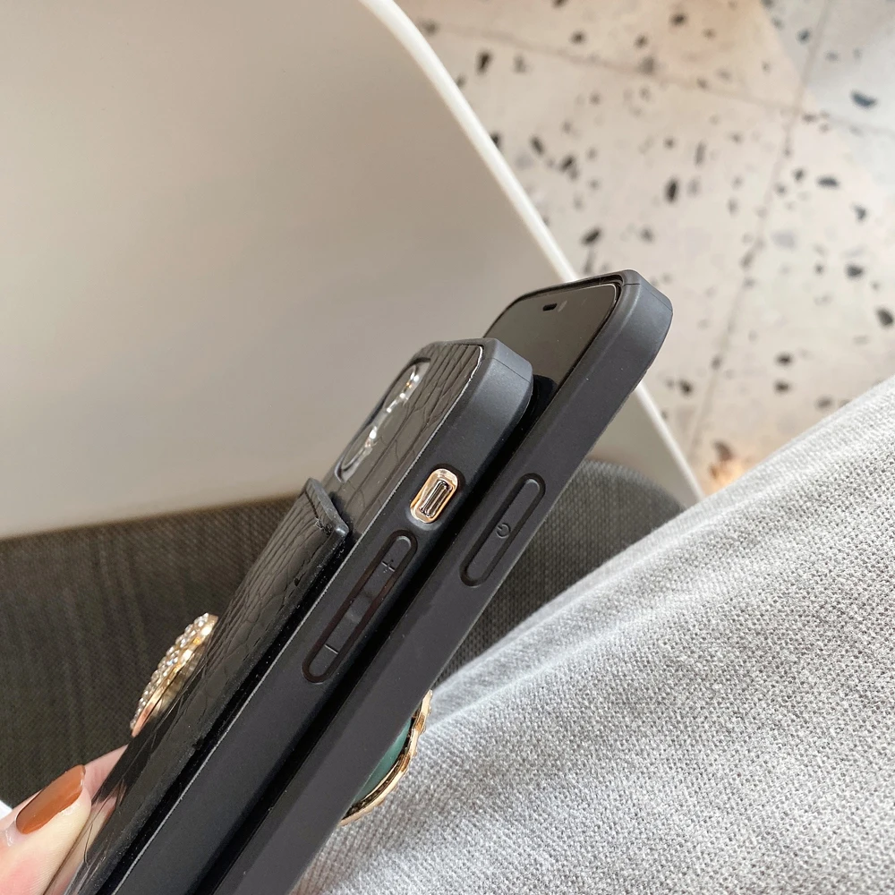 Для iPhone 12 Mini 11 Pro Xs Max Xr Роскошный чехол кошелек из крокодиловой змеиной кожи с