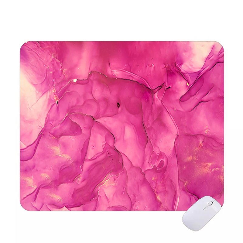 Pink marble Small Gamer Desk Pad Gaming Mouse Pads Pc Gamer Complete Mausepad Rug Gamers Accessories Mice Keyboards Computer