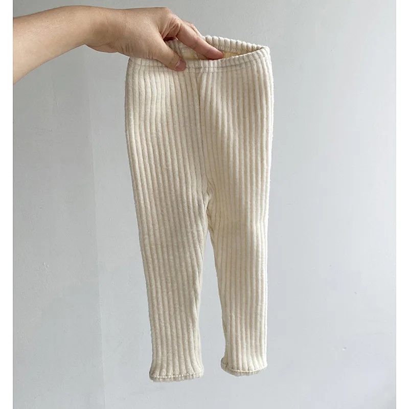 Осенне-зимний комплект одежды для маленьких мальчиков и девочек свитер в рубчик