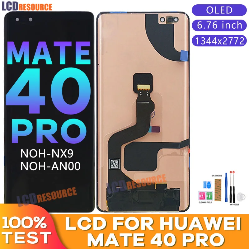 

6,76 "AAA + ЖК-дисплей в сборе с рамкой совместимый для HUAWEI мате 40 Pro ЖК-дисплей с сенсорным экраном для MATE 40 Pro NOH-NX9 NOH-AN00