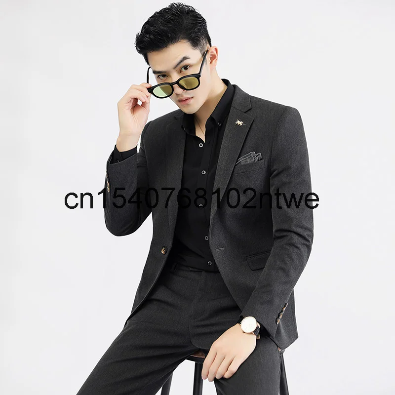 

Мужской костюм большого размера из двух предметов деловое повседневное официальное платье инструмент костюм для банкета жениха