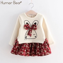 Humor bear-vestido de verano y otoño para niñas...