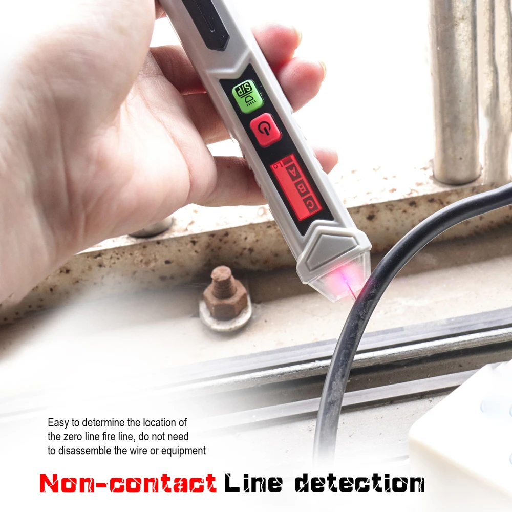 

Non-contact Intelligent Induction Test Pen with Flashlight Auto Power-off Functions Portable Handheld High Accuracy AC Test Pen