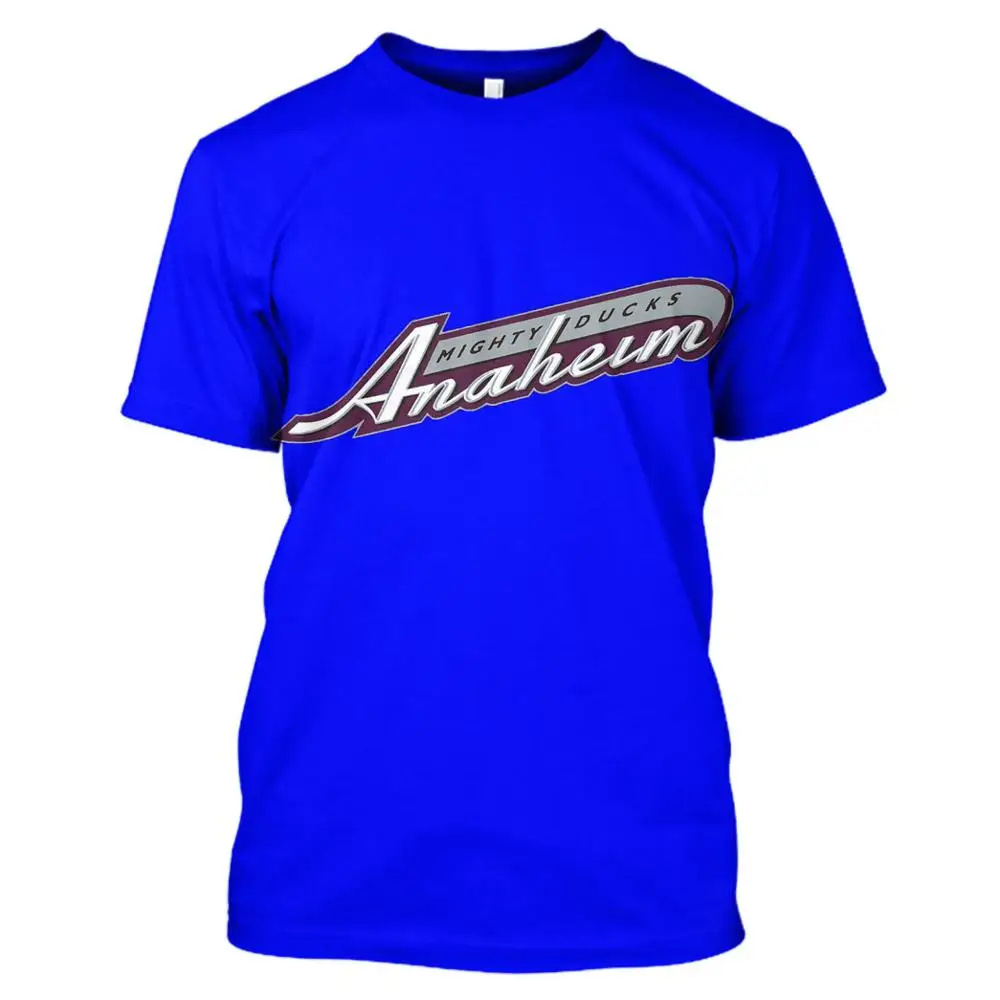 Новое поступление футболка Anaheim Duck Повседневная Уличная с коротким рукавом Camisetas