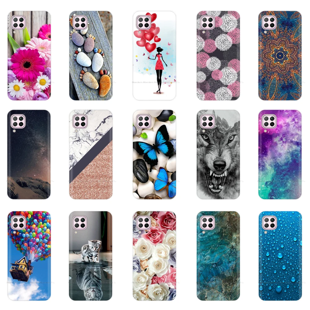

For Huawei P Smart 2019 Case POT-LX3 POT-LX1 Silicone Back Cover Phone Case For Huawei Honor 10 Lite Soft TPU Painited Bumper