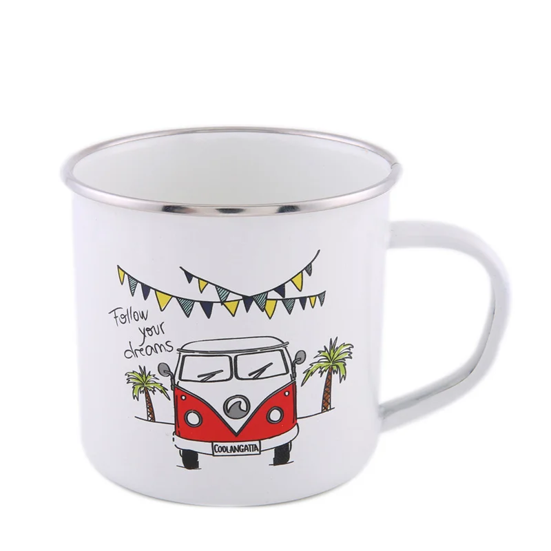 Эмалированная чашка из нержавеющей стали креативная кофейная для офиса