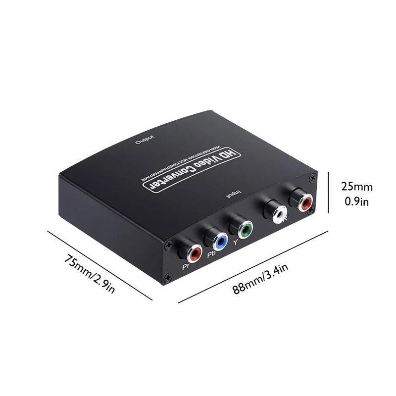 Переходник для видео R/L аудио 1080P HD в компонент 5 RCA YPBPR преобразователь