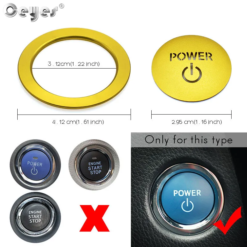 Автомобильные наклейки для Lexus Toyota Prius Highlander Camry кнопка запуска и остановки