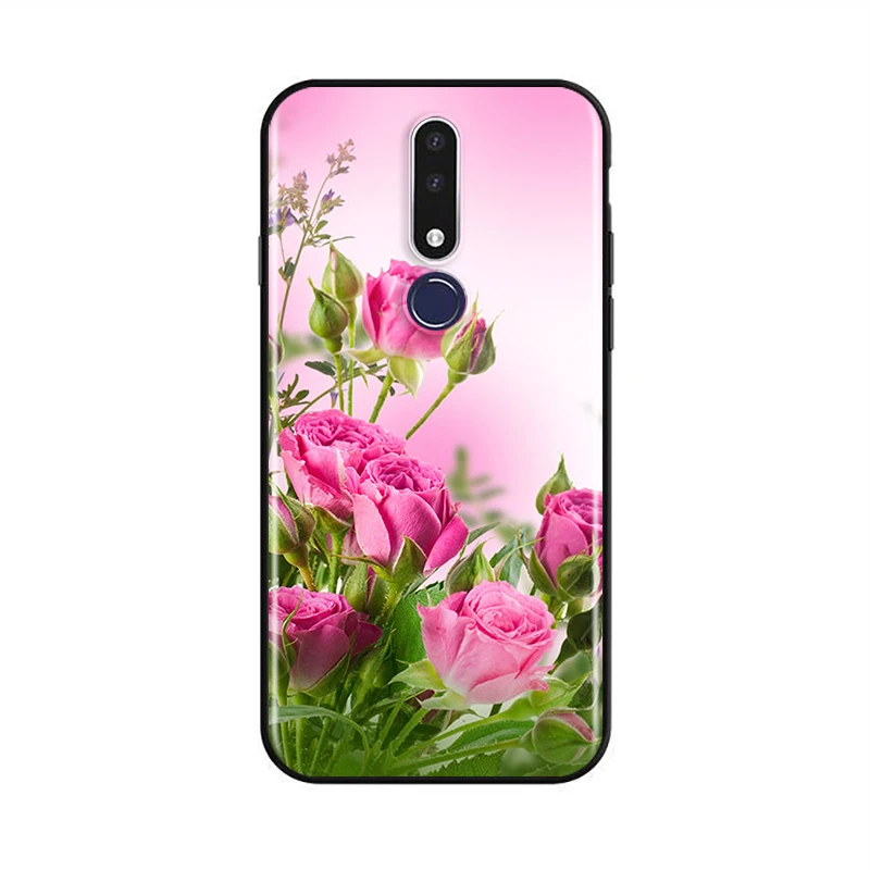 Beauty Floral Rose for OPPO Realme C2 2 A31 A5 A7 F15 F11 F9 F7 F5 R17 R15 R9S K5 K3 Pro 2020 2018 Black Phone Case