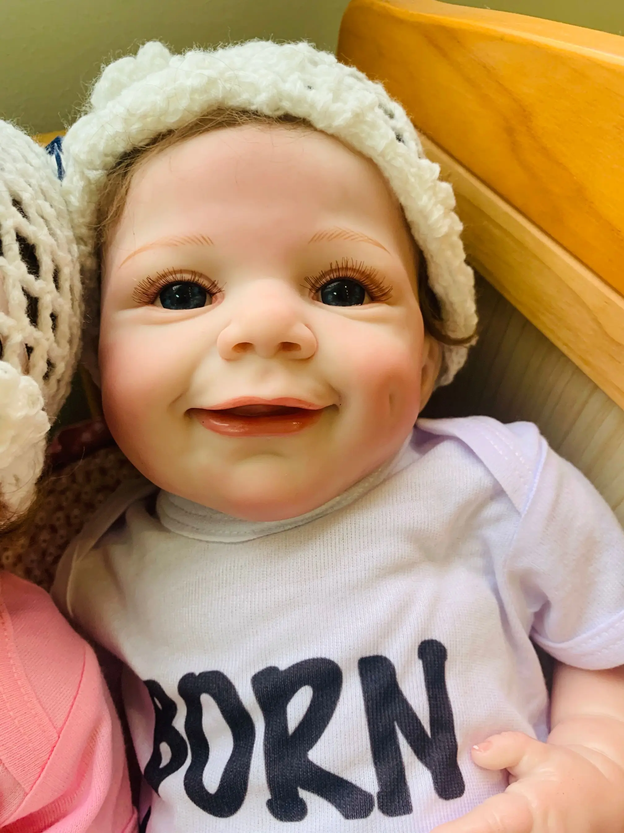 NPK likfelike Origianl novo rosto super doce bebe boneca renascer bebê gêgêmeos очень младший toque flexперезаряжаемые