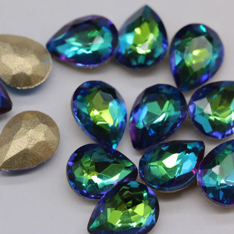 20 шт./упак. призрак Радуга остроконечные с украшением в виде кристаллов стекло