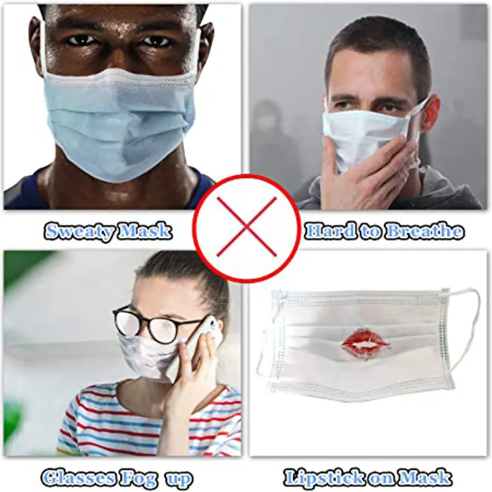 Reusable Dustproof Mask Bracket Windproof Haze Pollution Respirato Non-Stick Lipstick Inner Pad | Безопасность и защита
