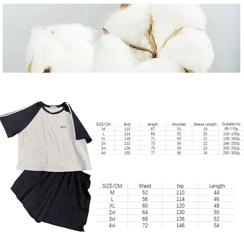 

Casual Sports Summer Two Piece Set Women Drawstring High Waist Shorts Street Sport suit Set Shorts+T-shirt Oversized 4xL