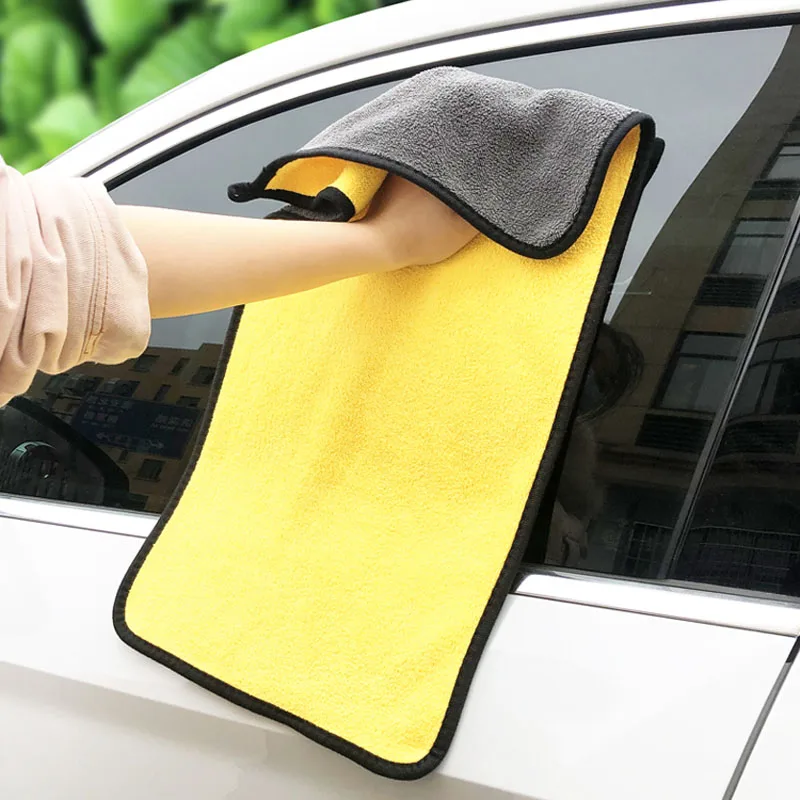 

Microfiber Towel Car Wash Cloth Auto Cleaning Door Window Care Thick Strong Water Absorption For Car Home Automobile Accessories
