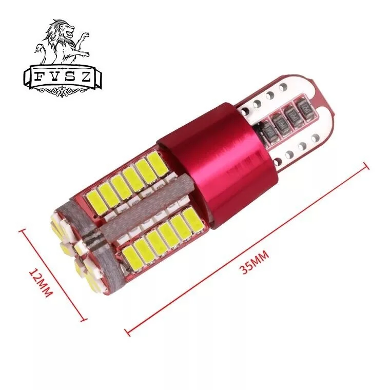 10 шт. T10 12 В 57 SMD 3014 15 Вт 6000 К Автомобильные светодиодные лампы от Canbus светильник