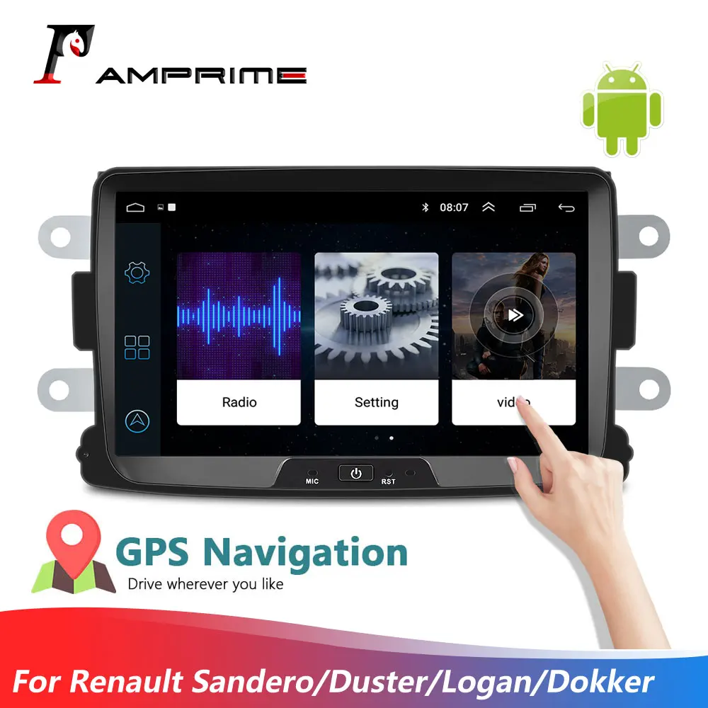 Автомагнитола AMPrime автомагнитола с сенсорным экраном 8 дюймов Android 1 GPS MP5