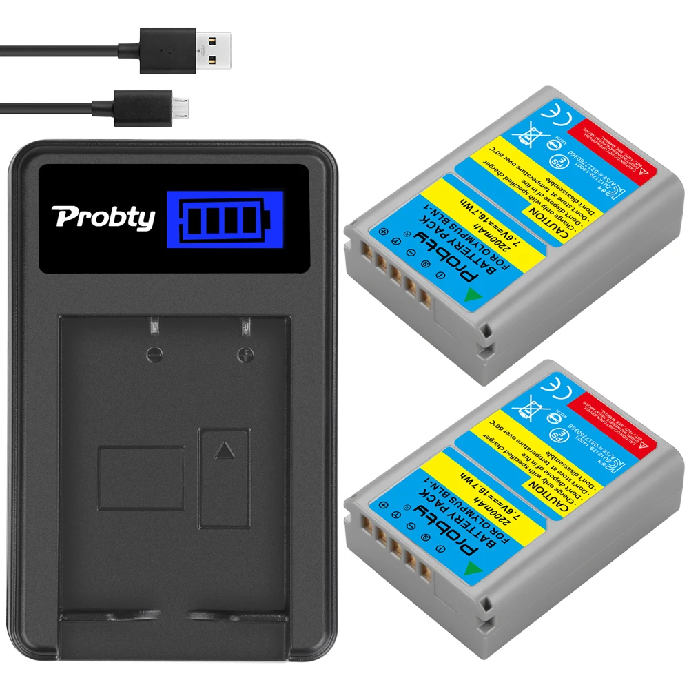 PROBTY BLN-1 PS BLN1 PS-BLN1 BLN 1 Battery + LCD Single charger для Olympus OM-D E-M1 E-M5 Mark II PEN-F EM1 EM5 PENF EP5 - купить по
