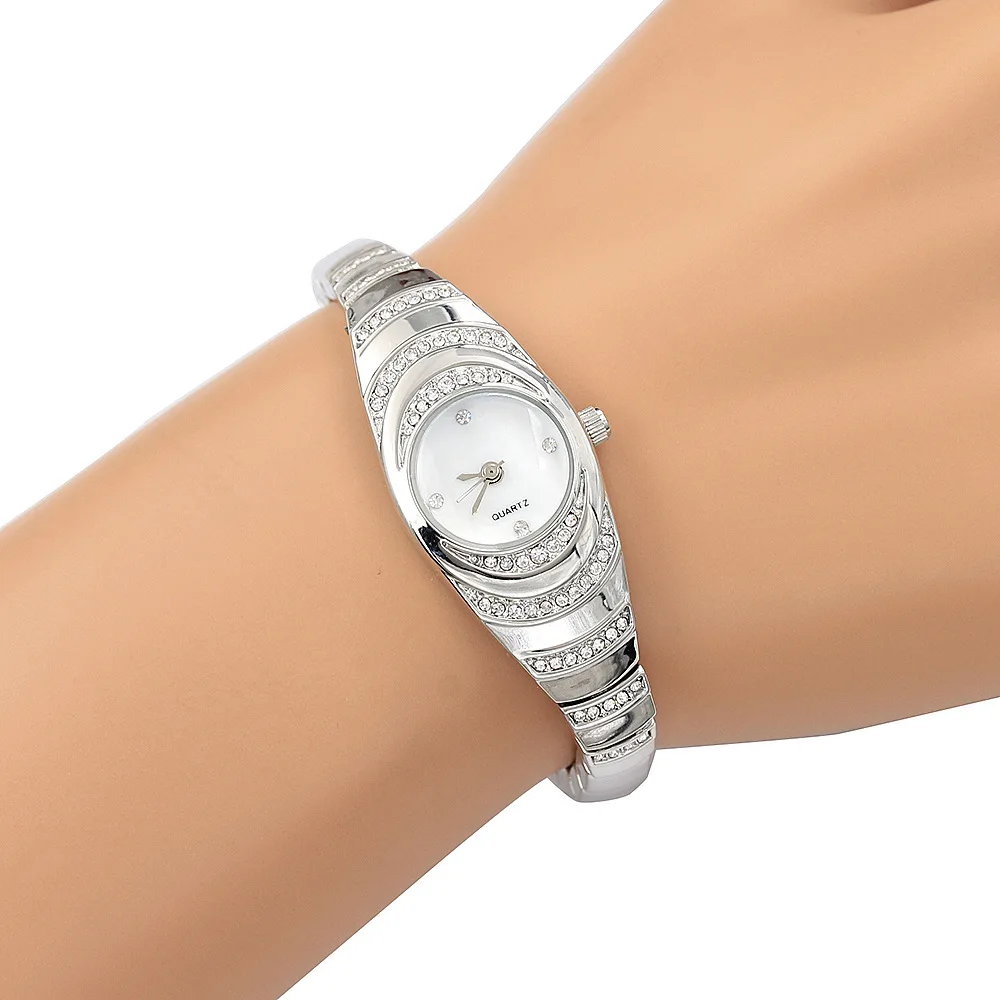 

New Fashion Ladies Luxury Bracelet Watches Women Stainless Steel silver watch Female Simple Watch 2021
