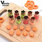 Venlohome 3 шт., форма для вырезания фруктов в форме звезды, помадки, торта, печенья, плунжерная форма, резак, инструменты, форма для выпечки огурцов, теста, пищевой нож сделай сам