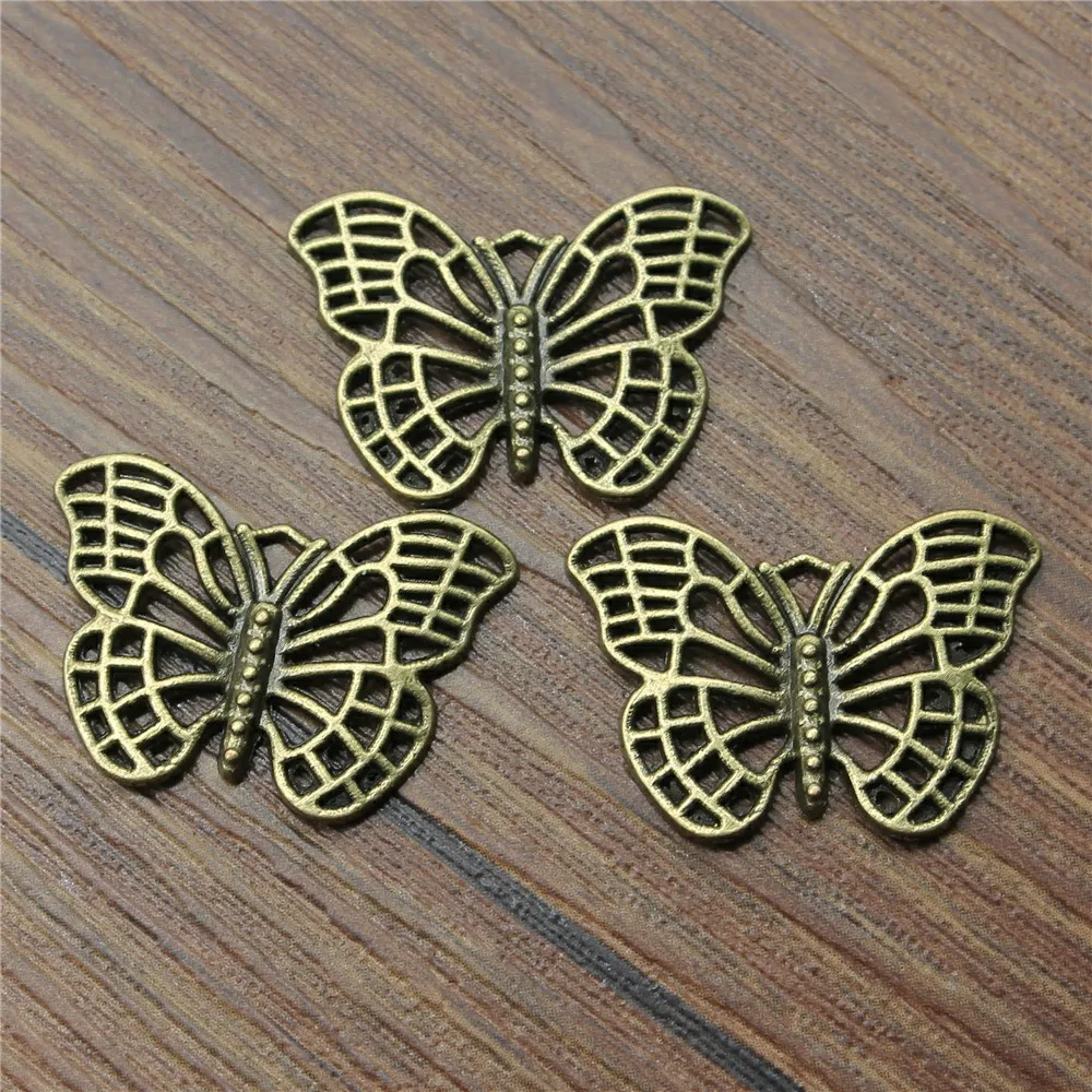 

10pcs 26x18mm Antique Silver Color Antique Bronze Charm Butterfly Charms Butterfly Charms Butterfly