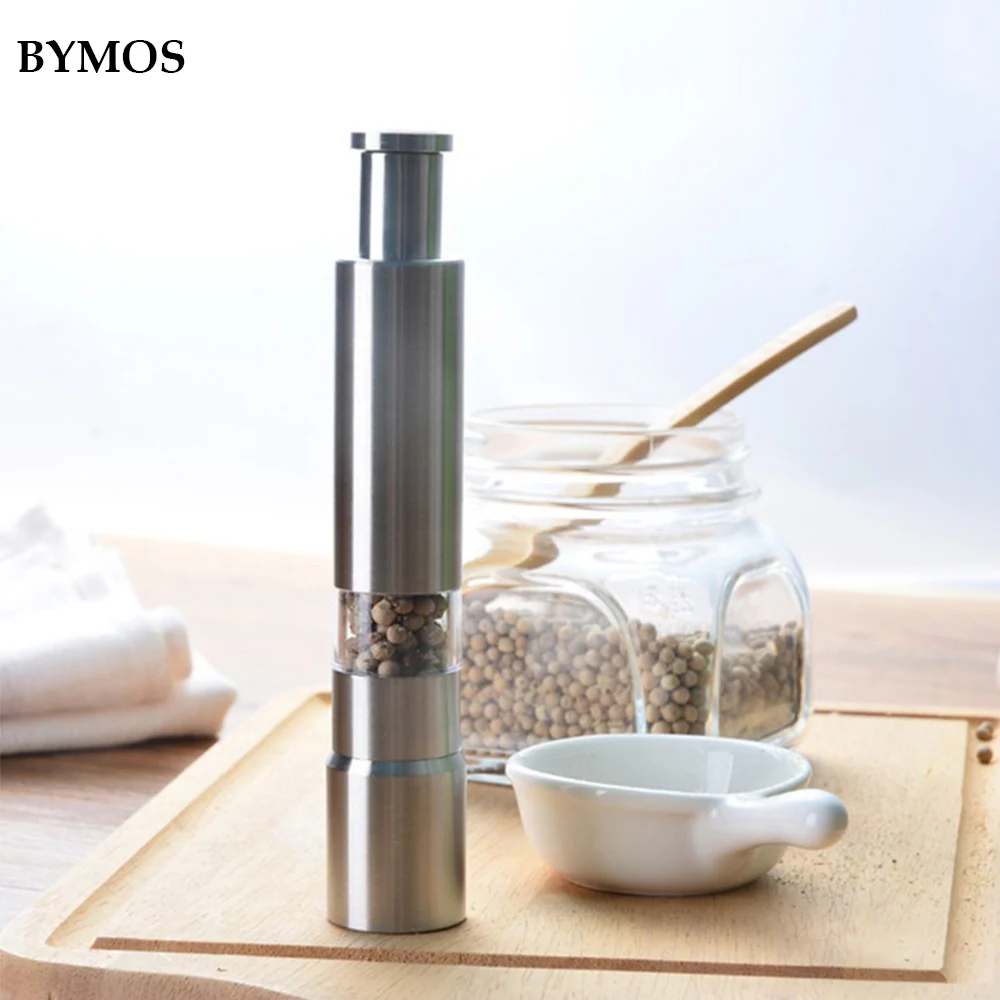 Домашний кухонный инструмент ручная мельница из нержавеющей стали для соли и