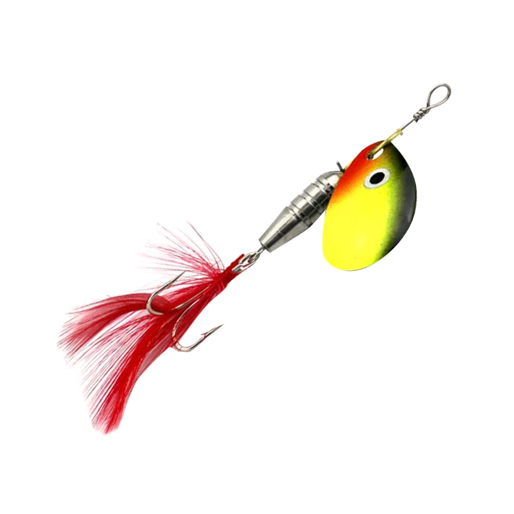 Ложка рыболовная приманка жесткая металлическая Спиннербейт Crankbait с тройными