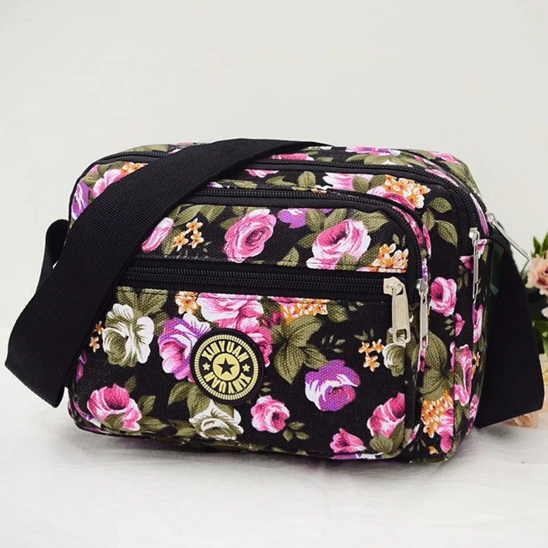 Модная женская сумка мессенджер Холщовая Сумка через плечо на с цветочным