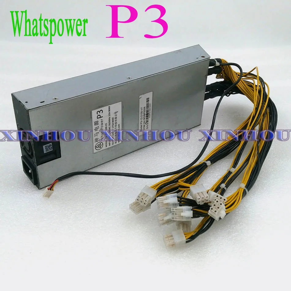 Б/у автомобильный Майнер Whatspower P3 2100 Вт 12 В 175A подходит для Whatsminer M1 M3 antminer S9 L3 + D3 X3 A3