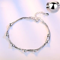 classic adjustable chain layered bracelet jewelry bangle round beads charm bracelets for women couple girl female lady gift