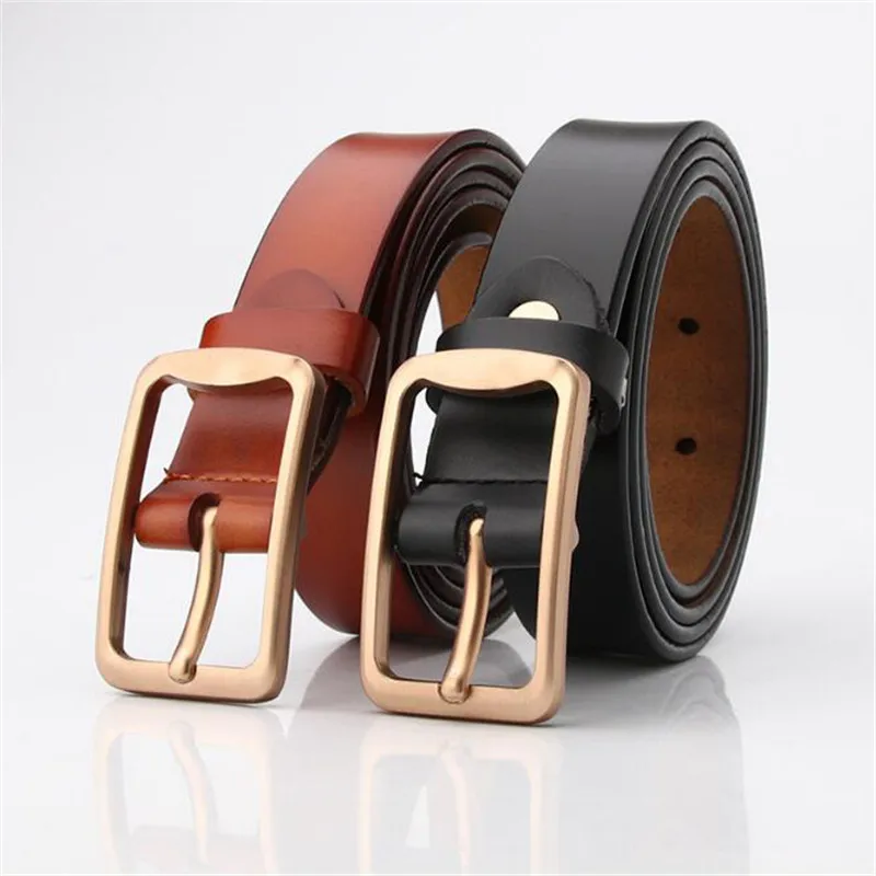 Real Leather Waist Belt Women 110cm*2.4cm Long Dress Band Female Square Buckle Casual Color Waistband Lady Girdle