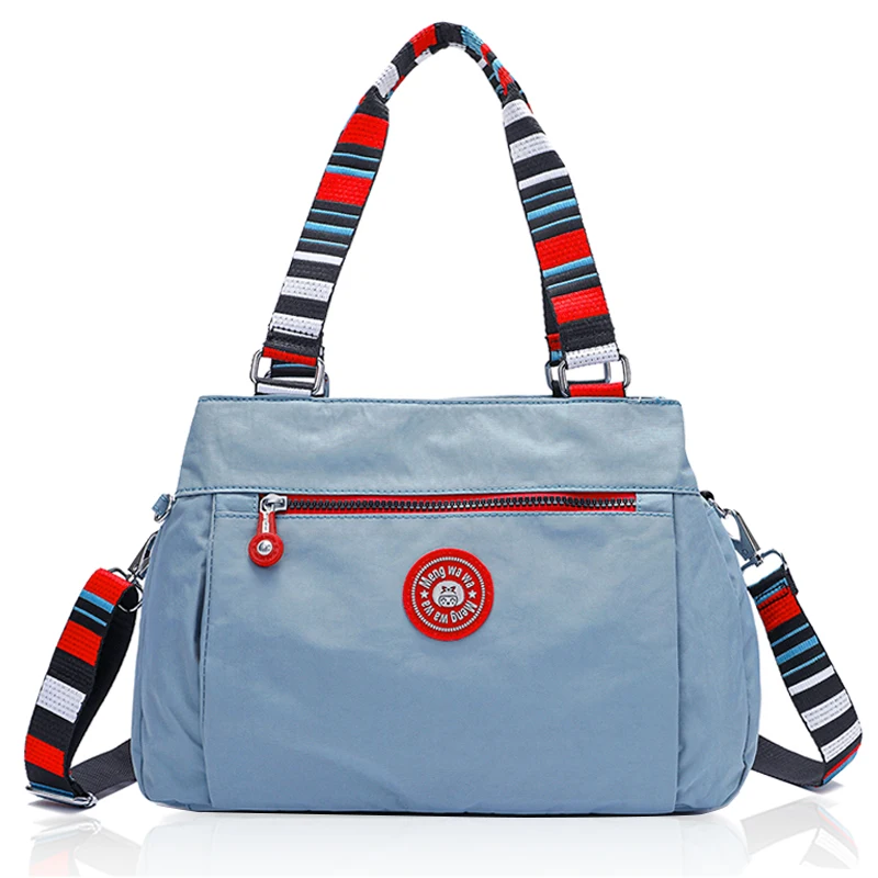 Сумка тоут женская на плечо нейлоновая Водонепроницаемая вместительная саквояж