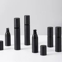 15ml 30ml 50ml black airless vacuum bottles luxury emulsion lotion fragrance perfume spray refillable bottle 10pcslot