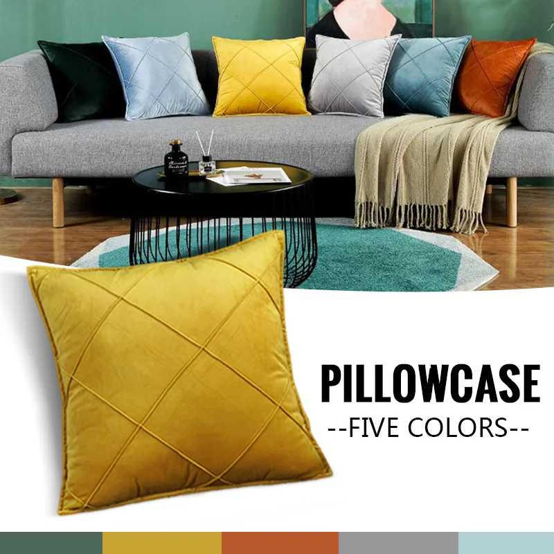 

Чехол для подушки, 45 х45 см, бархатный, квадратный, эластичный, декоративный, однотонный, для автомобиля, дома, дивана, офиса